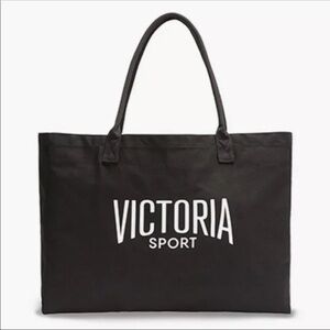 Victoria’s Secret Sport Black Logo Tote Gym Bag Carryall NWOT Limited Edition